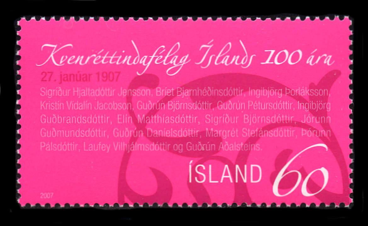 Iceland: 2007 Centennial of Women's Rights in Iceland (1095) MNH
