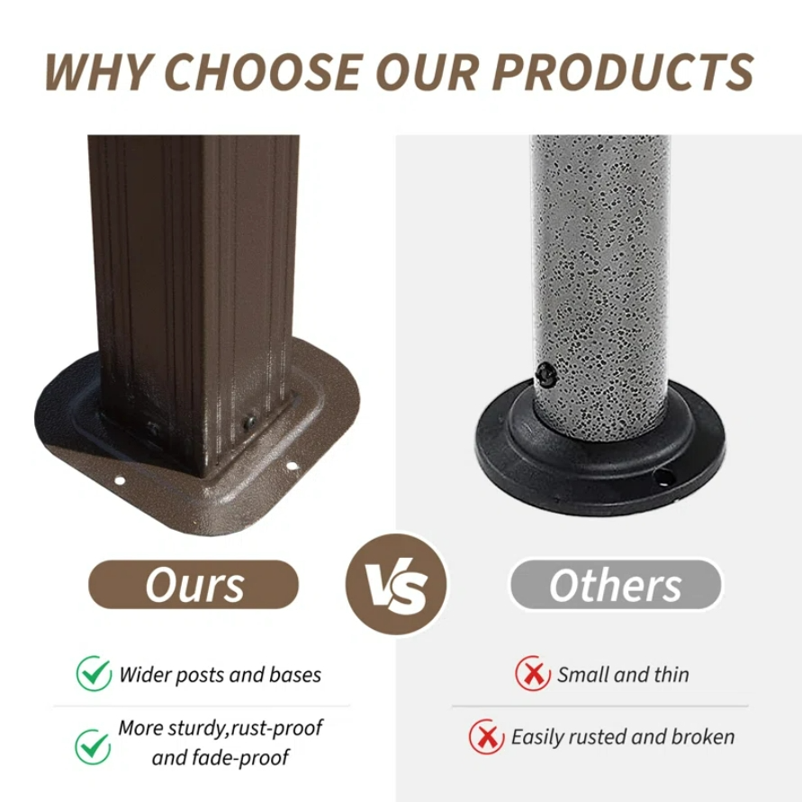 Domi Hardtop Double Roof Grill Gazebo 8x5FT w/Galvanized Steel,Side Shelves