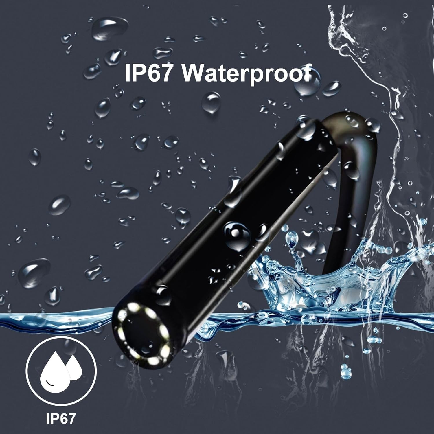 Endoscope Camera with Light 1920P HD Borescope Camera 16.4FT Cable with 8 LED