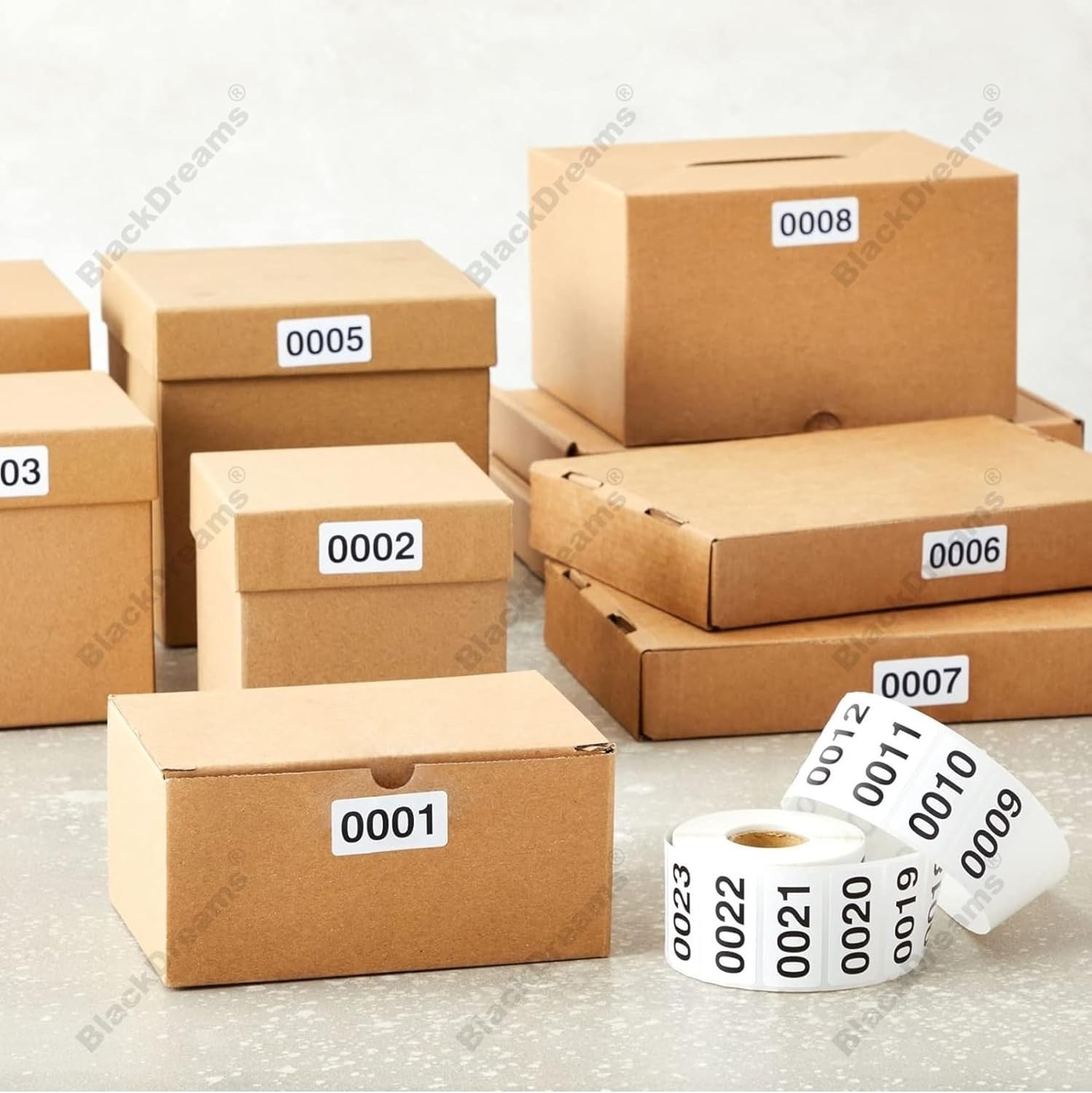 1000 Numbered Labels 2x1 Roll Consecutive Stickers Inventory Tags Sequential