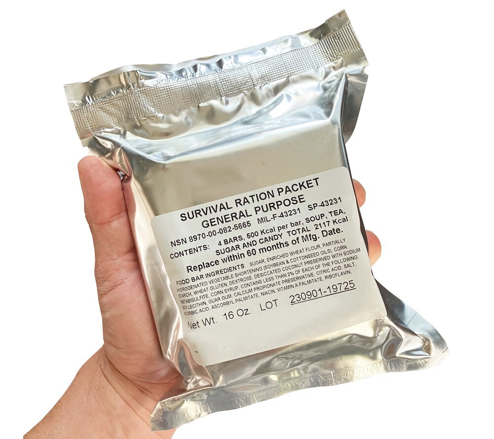 Survival Ration Packet General Purpose GP MIL-F-43231 US Military New Stock