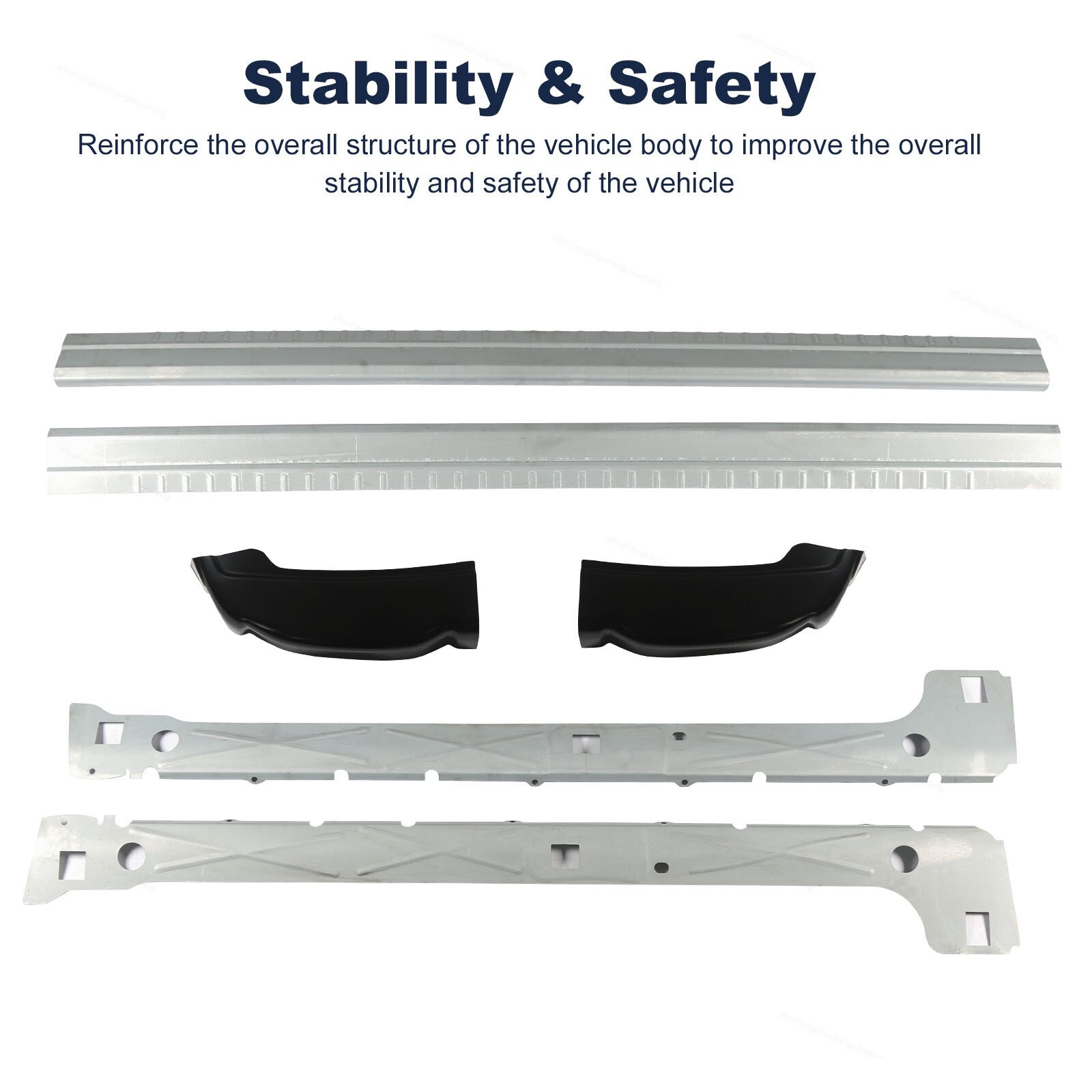 6pcs Rocker Panels Cab Corners Kit Fits 99-07 Silverado Sierra 1500 Extended Cab