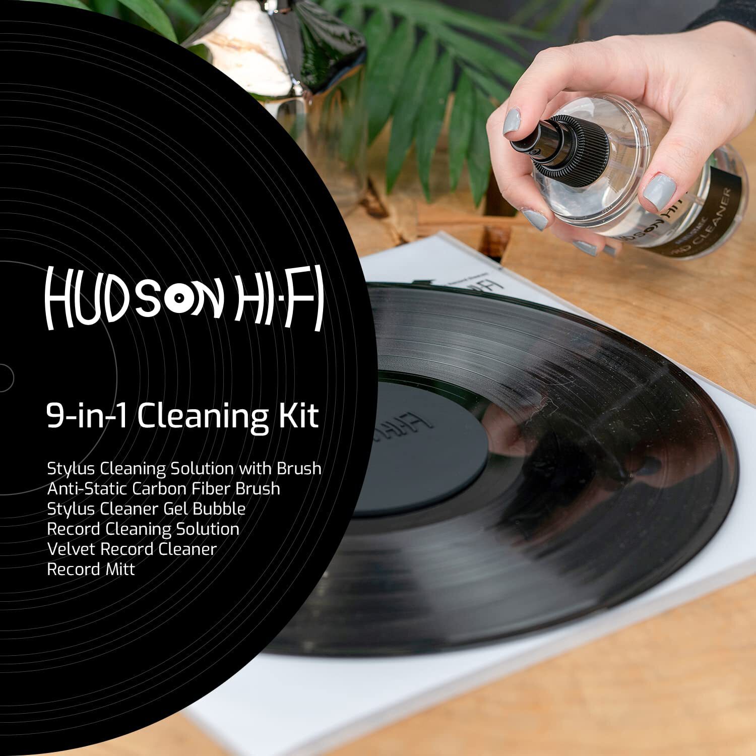 Hudson Hi-Fi Vinyl Record Cleaning Kit - All Essential Vinyl Record Player Acces