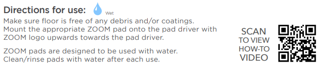 ZOOM DIAMOND IMPREGNATED PADS 17" Floor Polishing Pads Multi Surface and Grit