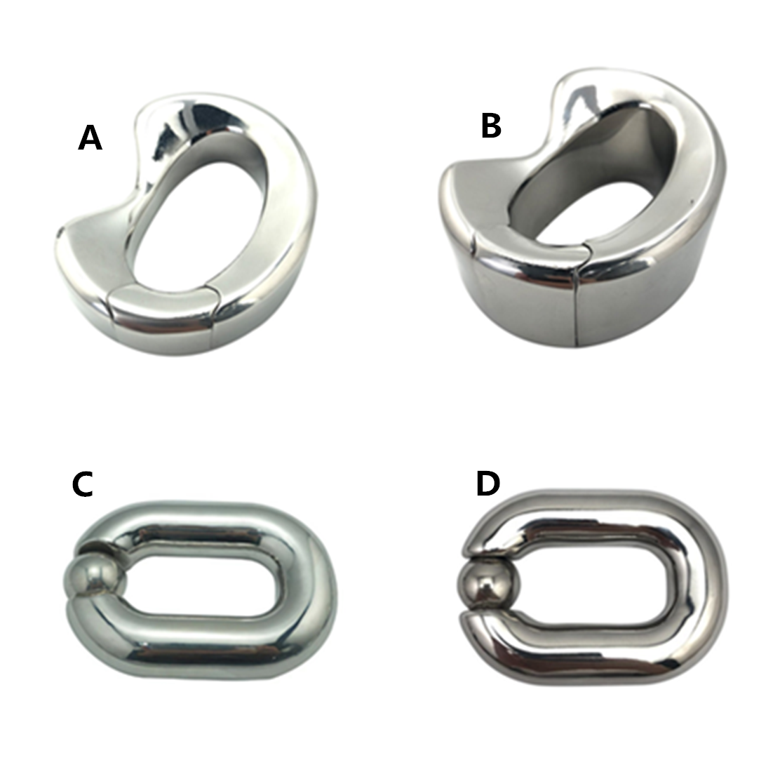 Men Oval Ball Stretcher Weight Stainless Steel Ball Stretching Weights 4 Sizes