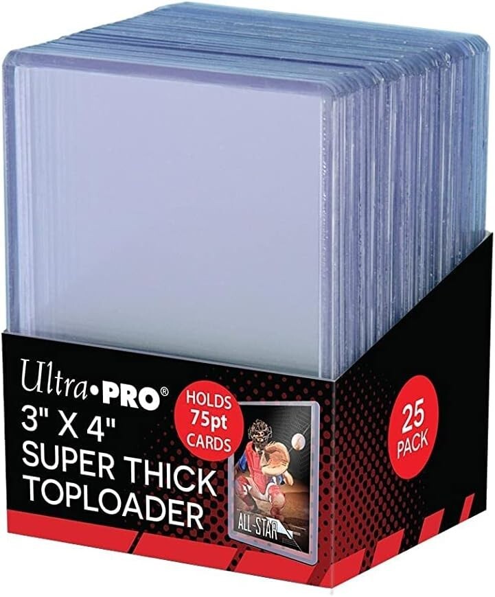 Ultra Pro 75pt Toploader NEW Top Load sealed 25, 50, 75, 100, 200, 1000 YOU PICK