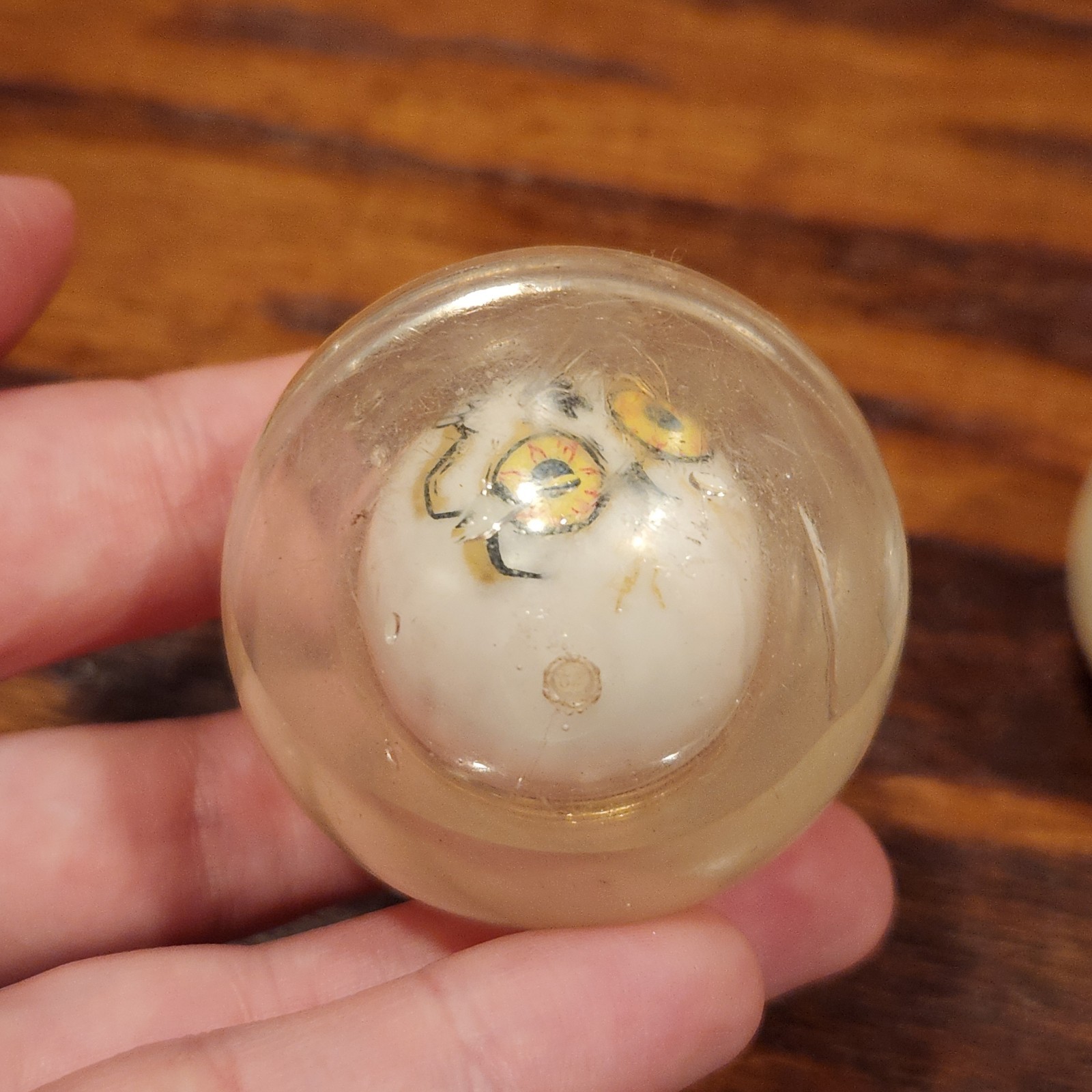 2 Vintage Skull Skeleton Water 2" Ball Retro Floating Rolling Toy 1980’s 90’s