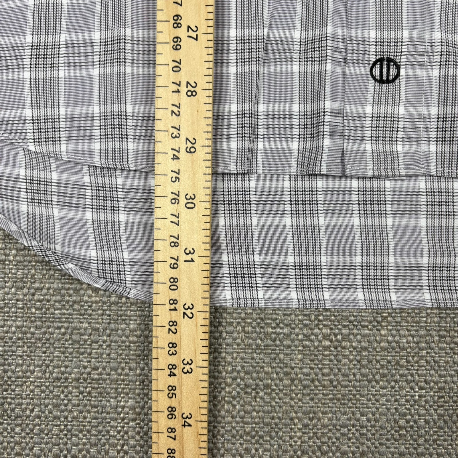 David Donahue Men's Shirt 15 1/2 15.5 32 Long Sleeve French Cuff Gray White New