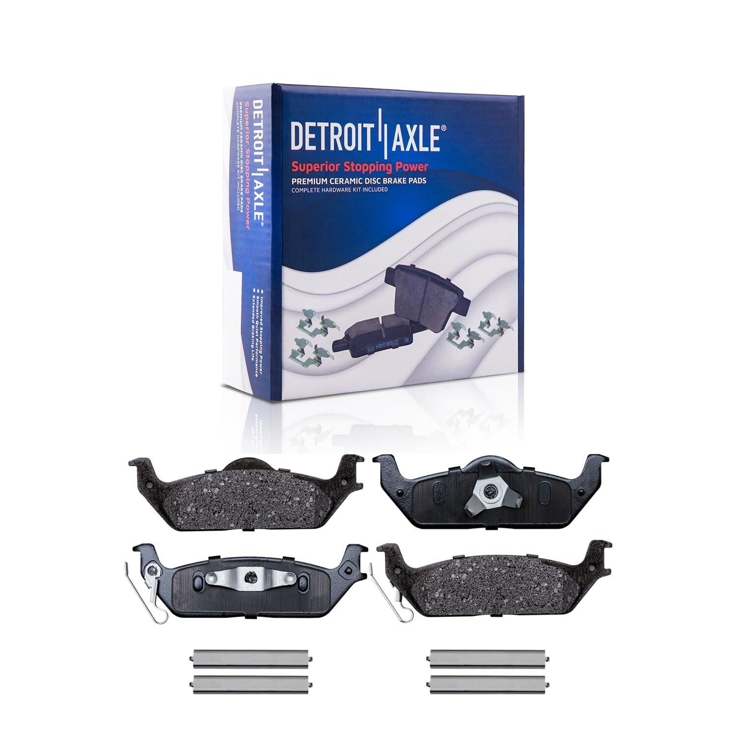 Front & Rear Ceramic Brake Pads for 2004 2005 - 2008 Ford F150 Lincoln Mark LT