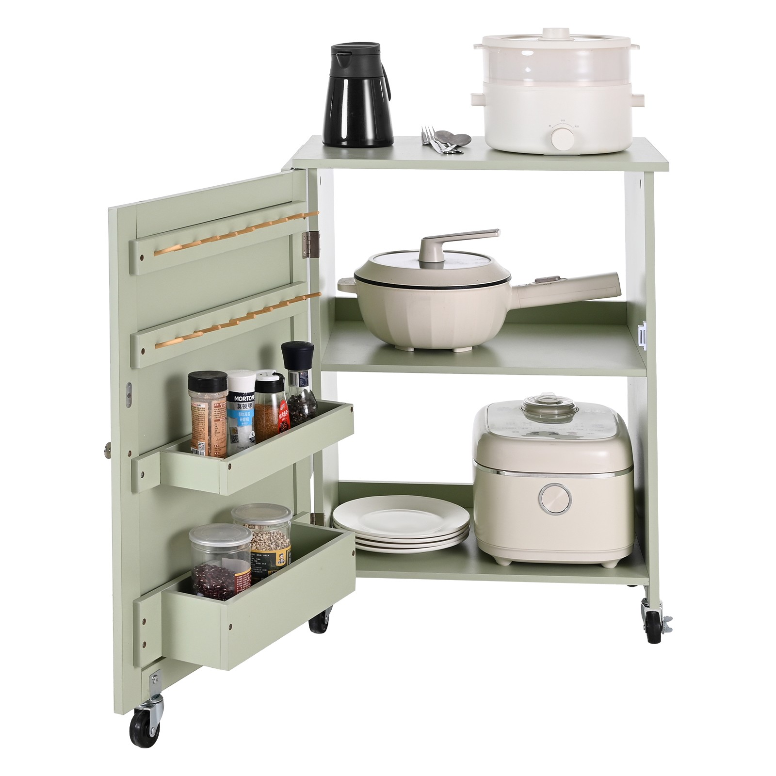 VEVOR Folding Sewing Table Multipurpose Sewing Machine Table Compact Light Green