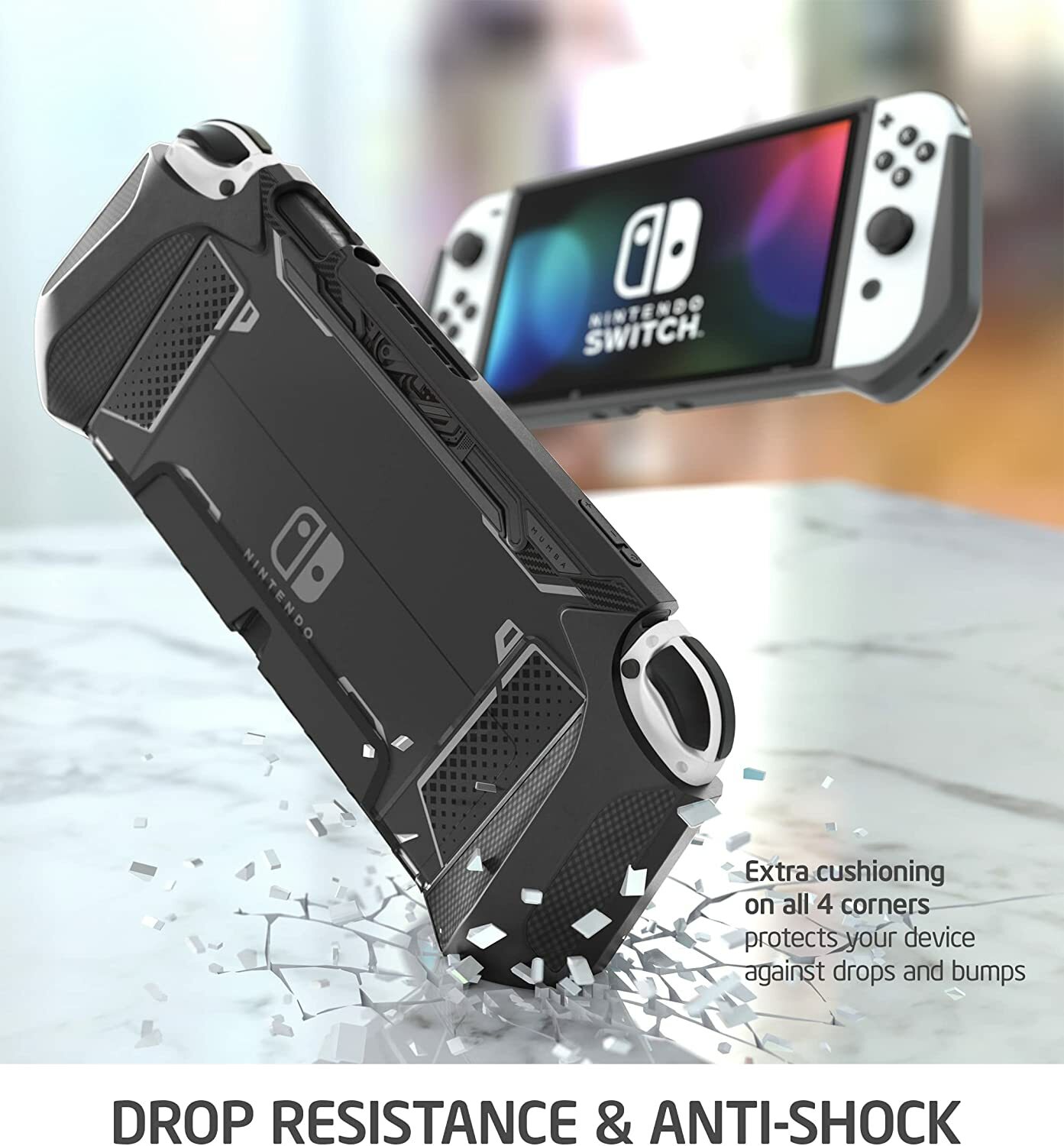 Mumba Dockable Case For Nintendo Switch OLED 2021 Console JoyCon Grip Case Cover