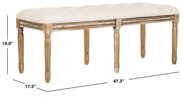 Safavieh ROCHA TUFTED TRADITIONAL BENCH, Reduced Price 2172769085 FOX6231A