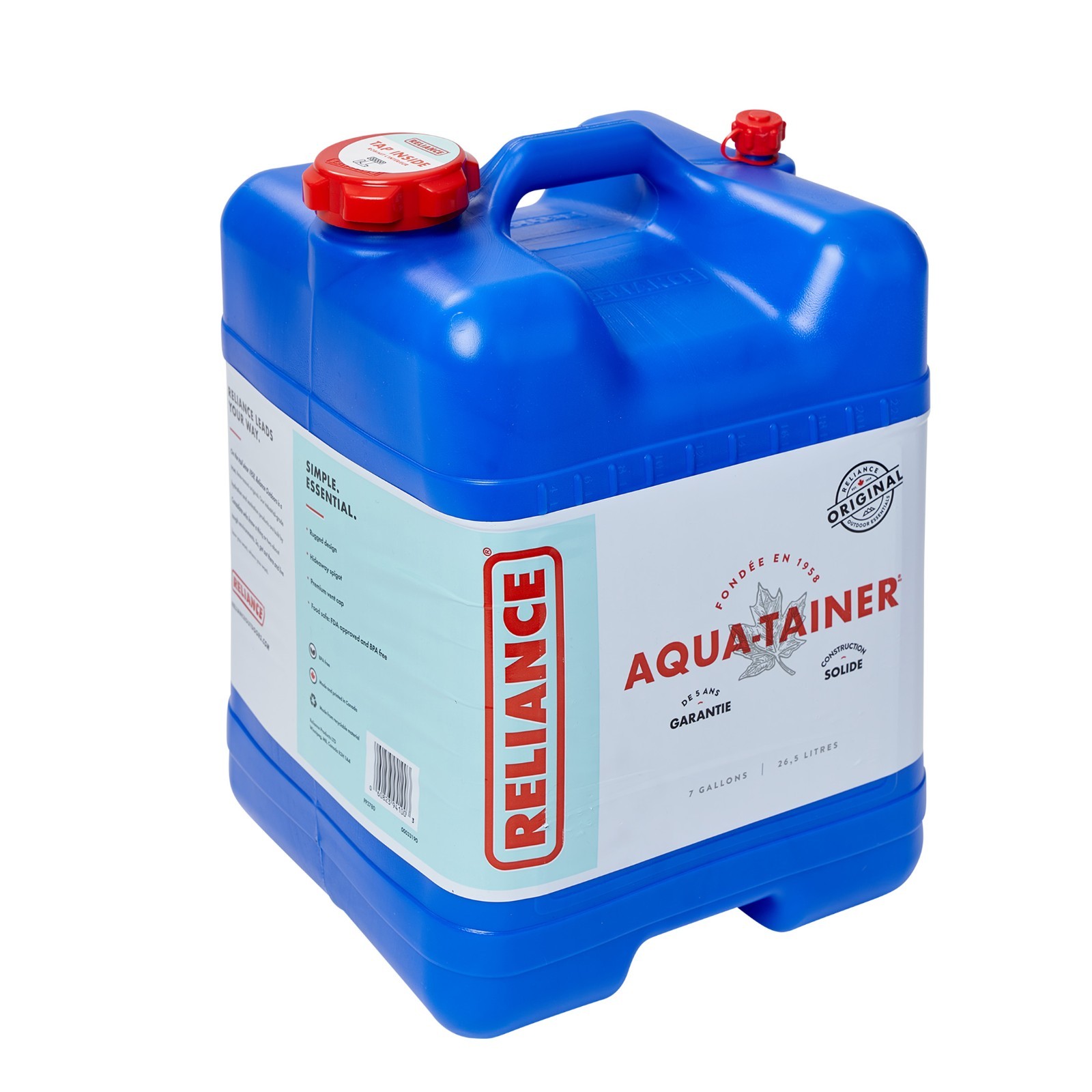 Reliance Aqua-Tainer Water Storage Container 7 Gallon 1/2/4 Pack