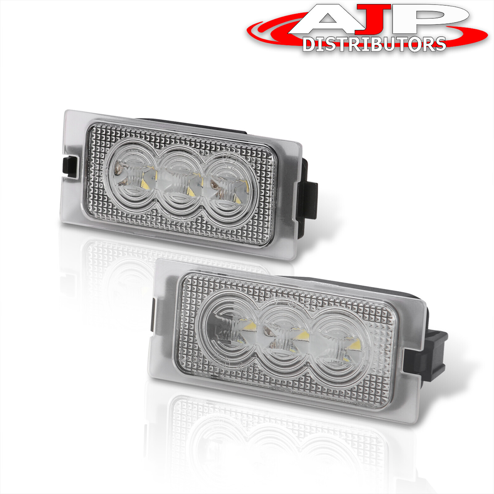 White LED License Plate Lights Housing Tag Lamps For 2007-2014 Ford Edge Escape