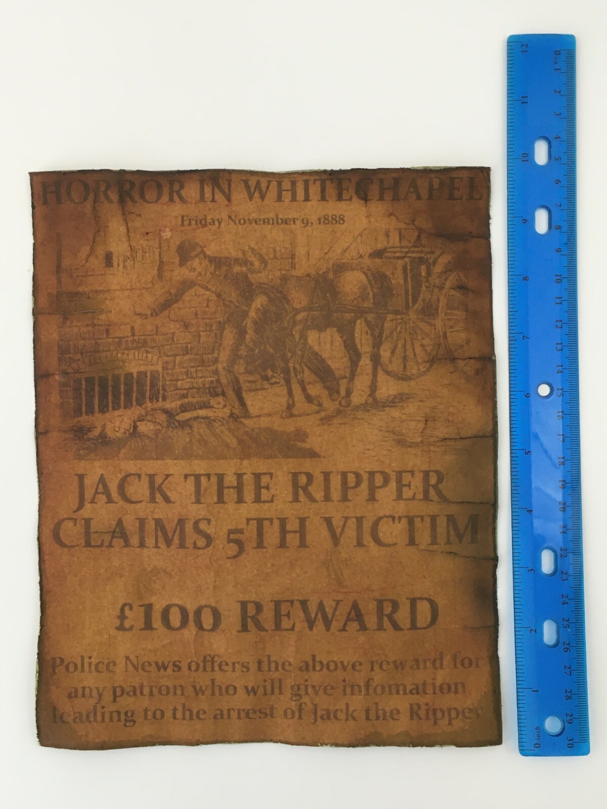 Jack the Ripper Wanted Poster Great Halloween Decor Wall Art