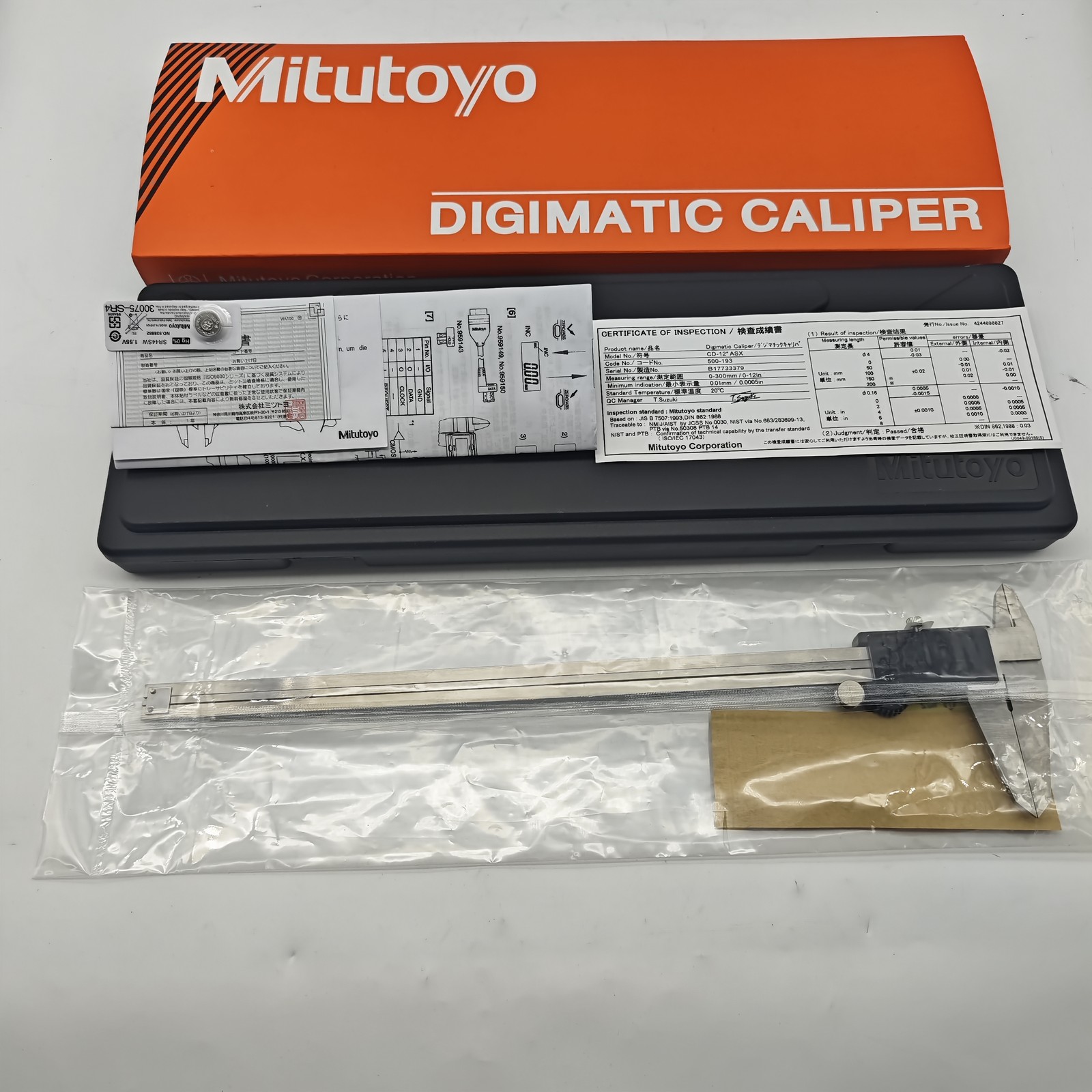 500-193-30 Mitutoyo Japan 300mm/12" Absolute Digital Digimatic Vernier Caliper