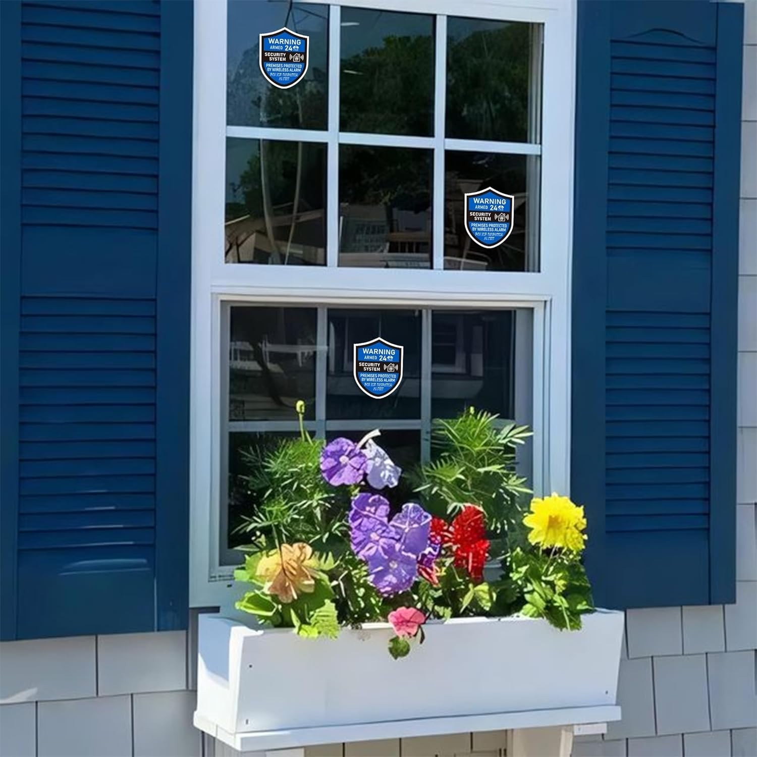 3PCS Security Alarm System Sign for Home, Self-Adhesive Weatherproof Warning Sti