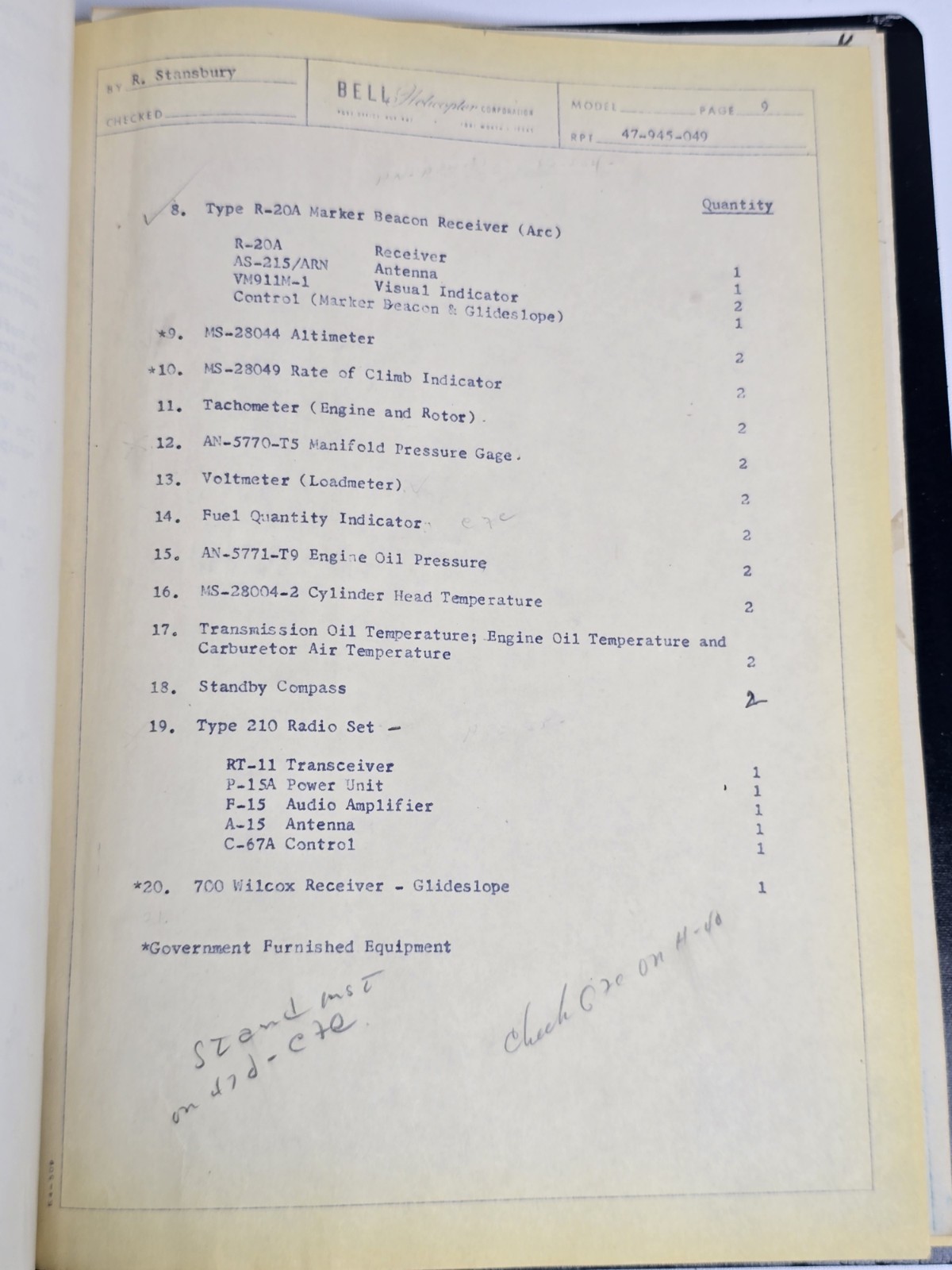 Rare 1958 Bell Helicopter Proposal Report 47-945-049 Jeffrey Evans Archive