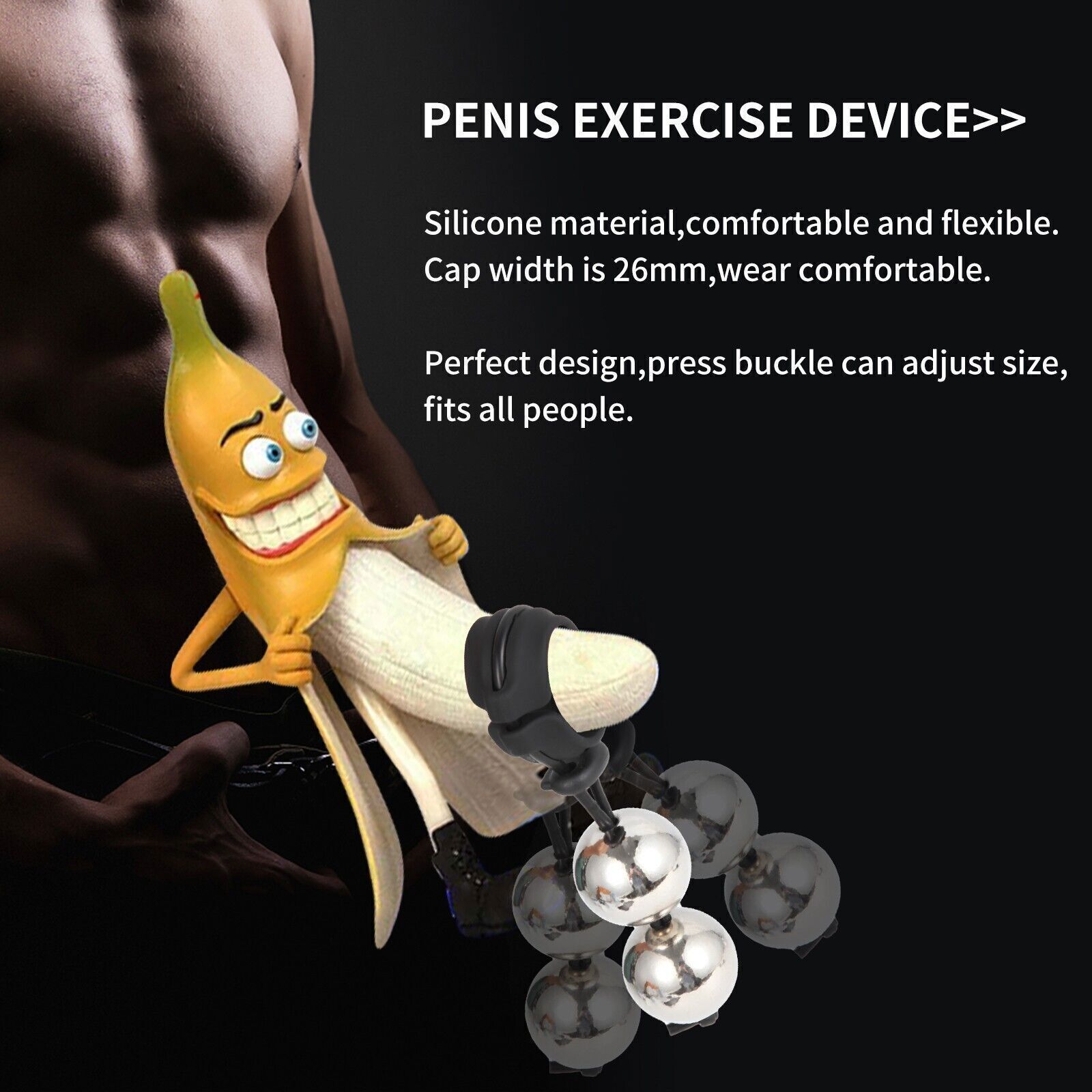 3 Size Penis Extender Enlarger Weight ALL Day Wearing Male Ball Stretcher Weight