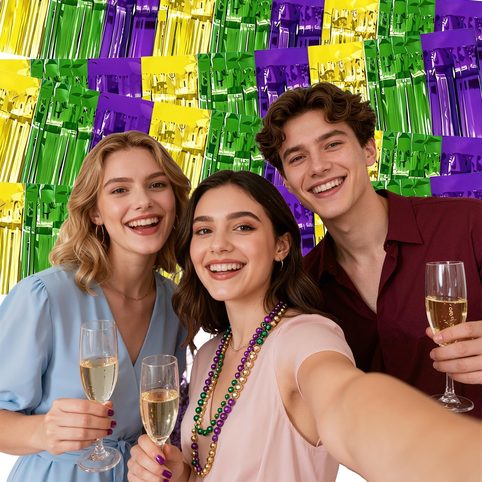 Mardi Gras Decorations 2 Pack Gold Green Purple Streamers | Mardi Gras Party...