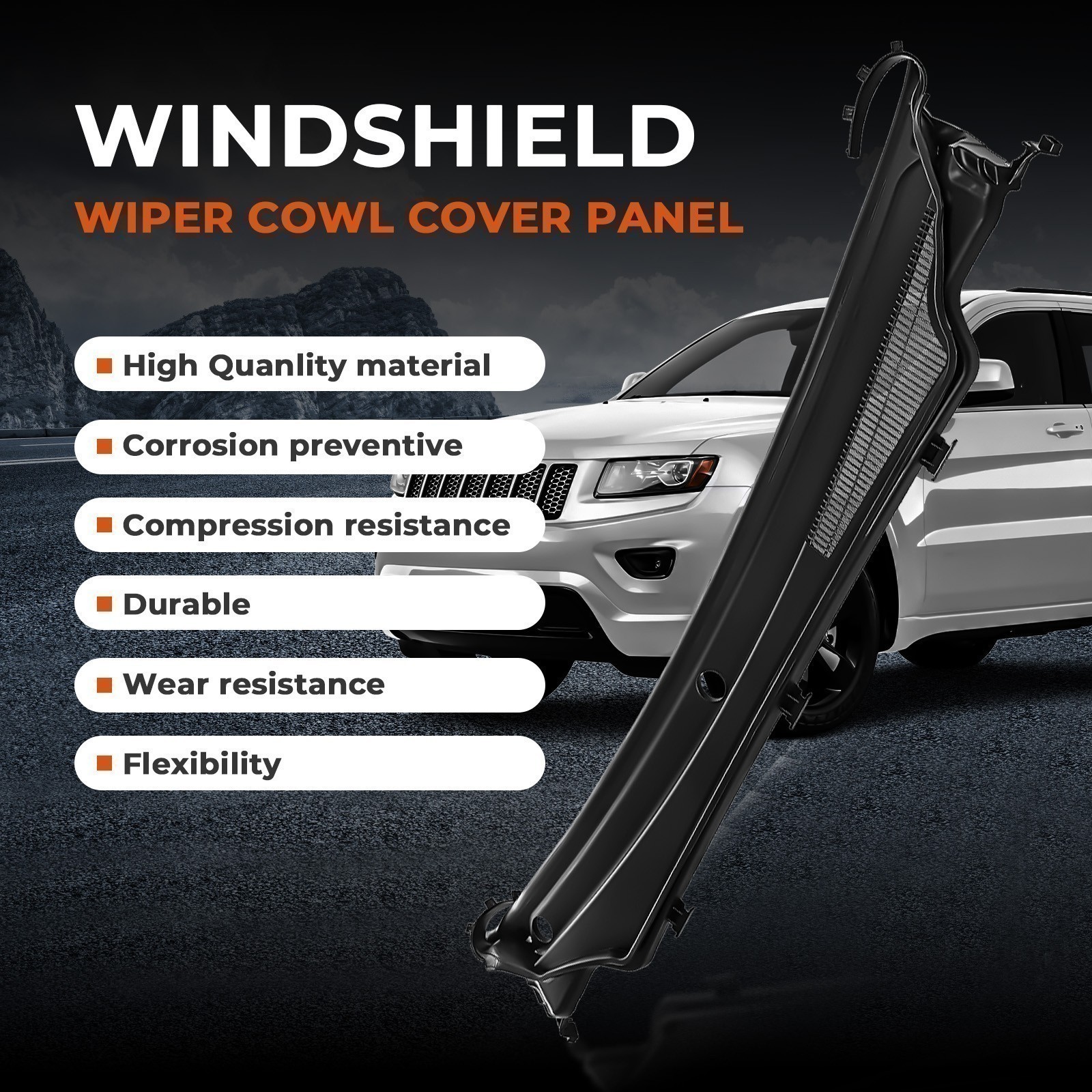 For 2011-2015 Jeep Grand Cherokee Windshield Wiper Cowl Panel Upper