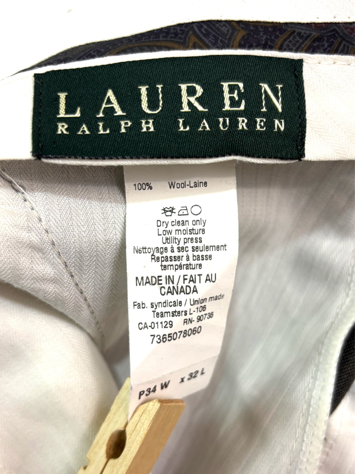 Ralph Lauren 44L 34x32 Green 2pc Pant Suit 100% Wool Pleated Cuffed Classic