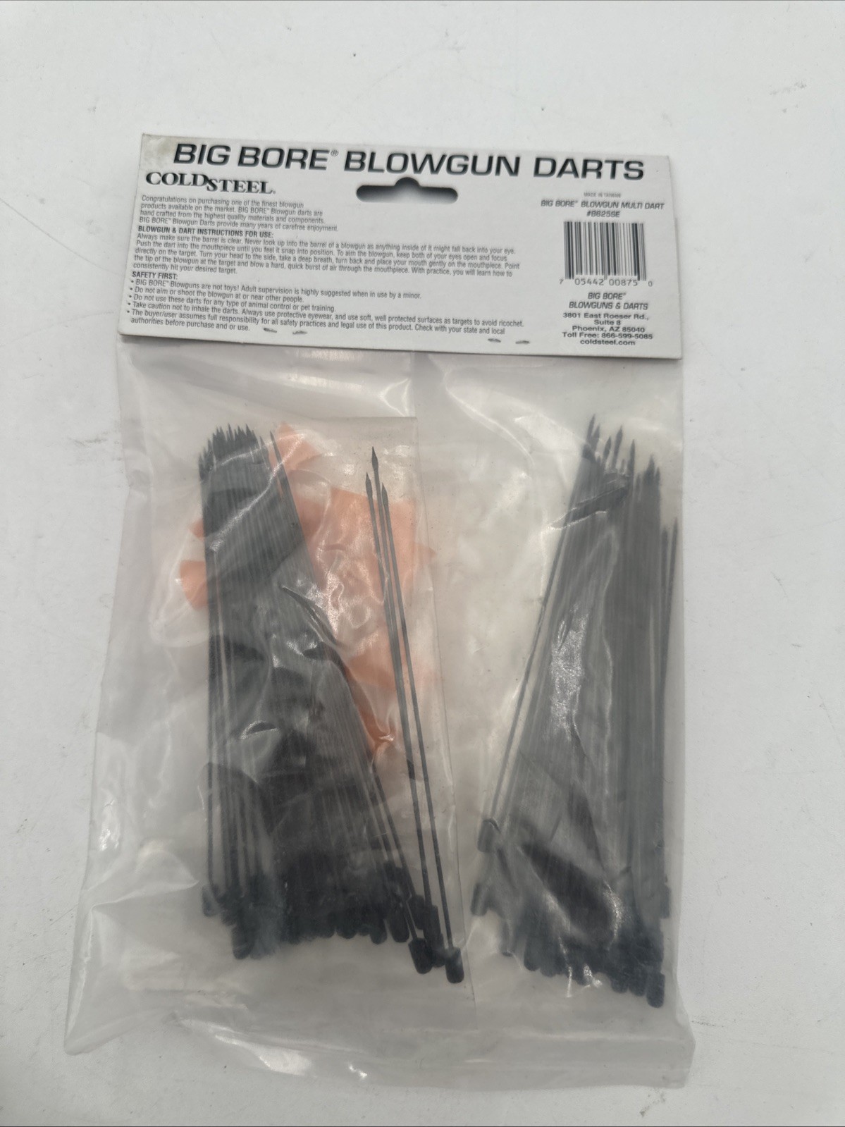 Cold Steel B625SE Multi Dart for Big Bore .625 Blowgun, 100 Darts and 7 Drivi...