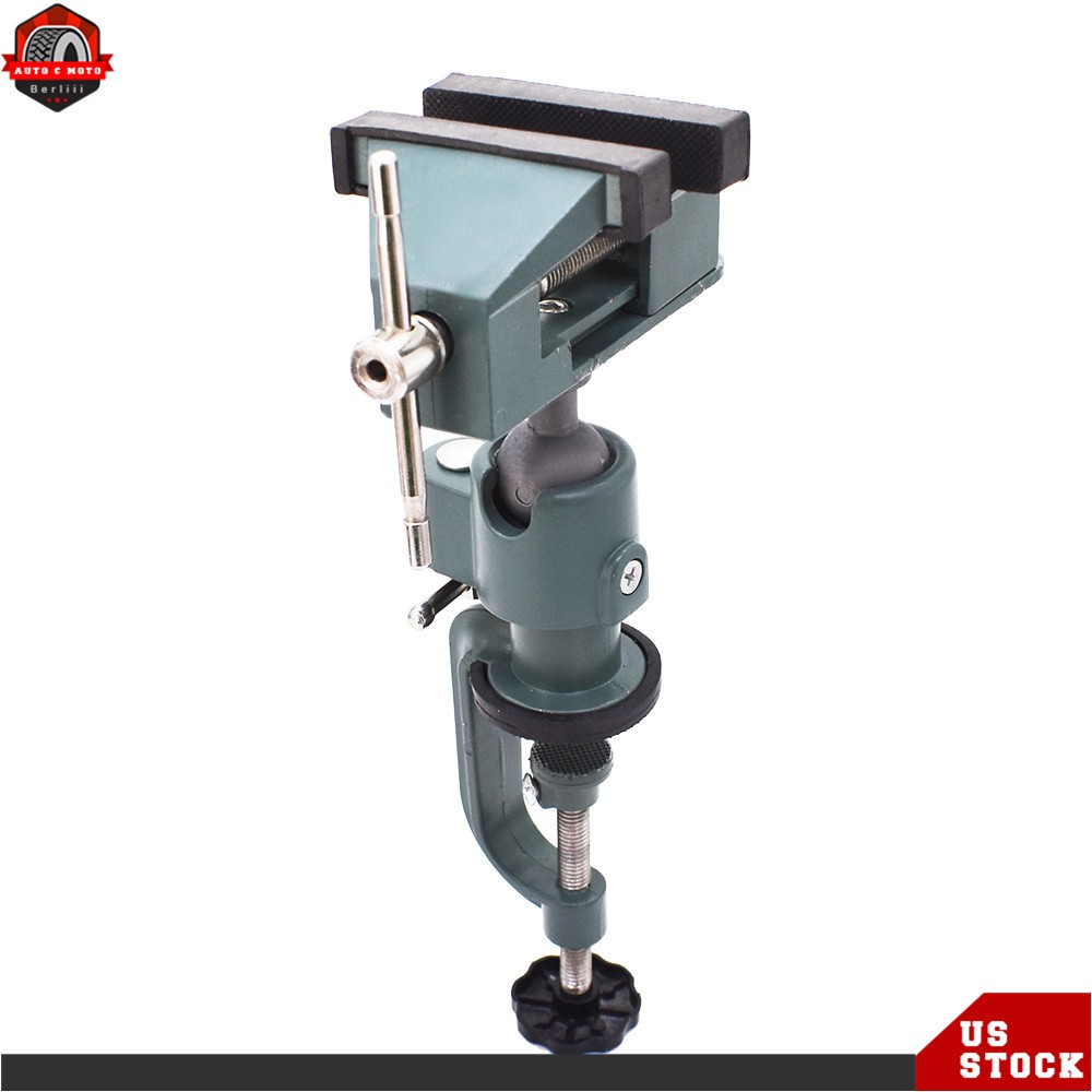 3Inch Universal Table Vise Aluminum Swivel 360° Rotating for Holding Small Parts
