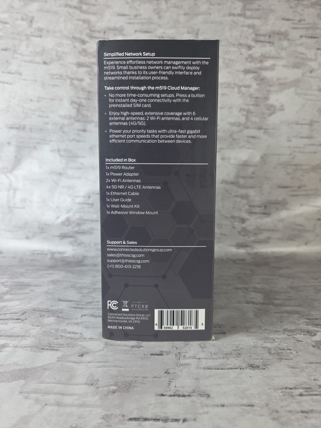 CSG m519 Wireless Dual-Band Wi-Fi 6 5G Router (CSG-M519) White New