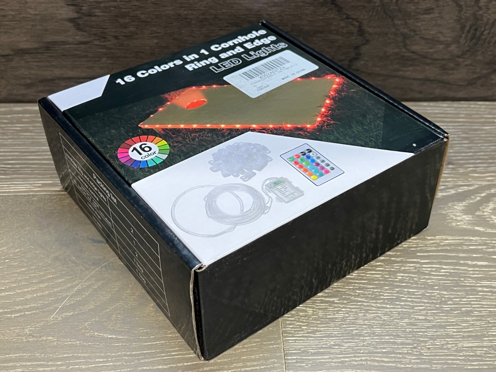 LED Cornhole Lights for Board Edge Hole Ring Remote Control 16 Color Change 2PCS