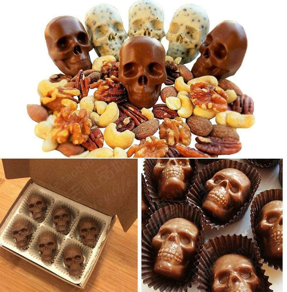 Ice Cube Mold 3D Skull Ice Cube Mold Tray For Whiskey, Cocktail, Bev