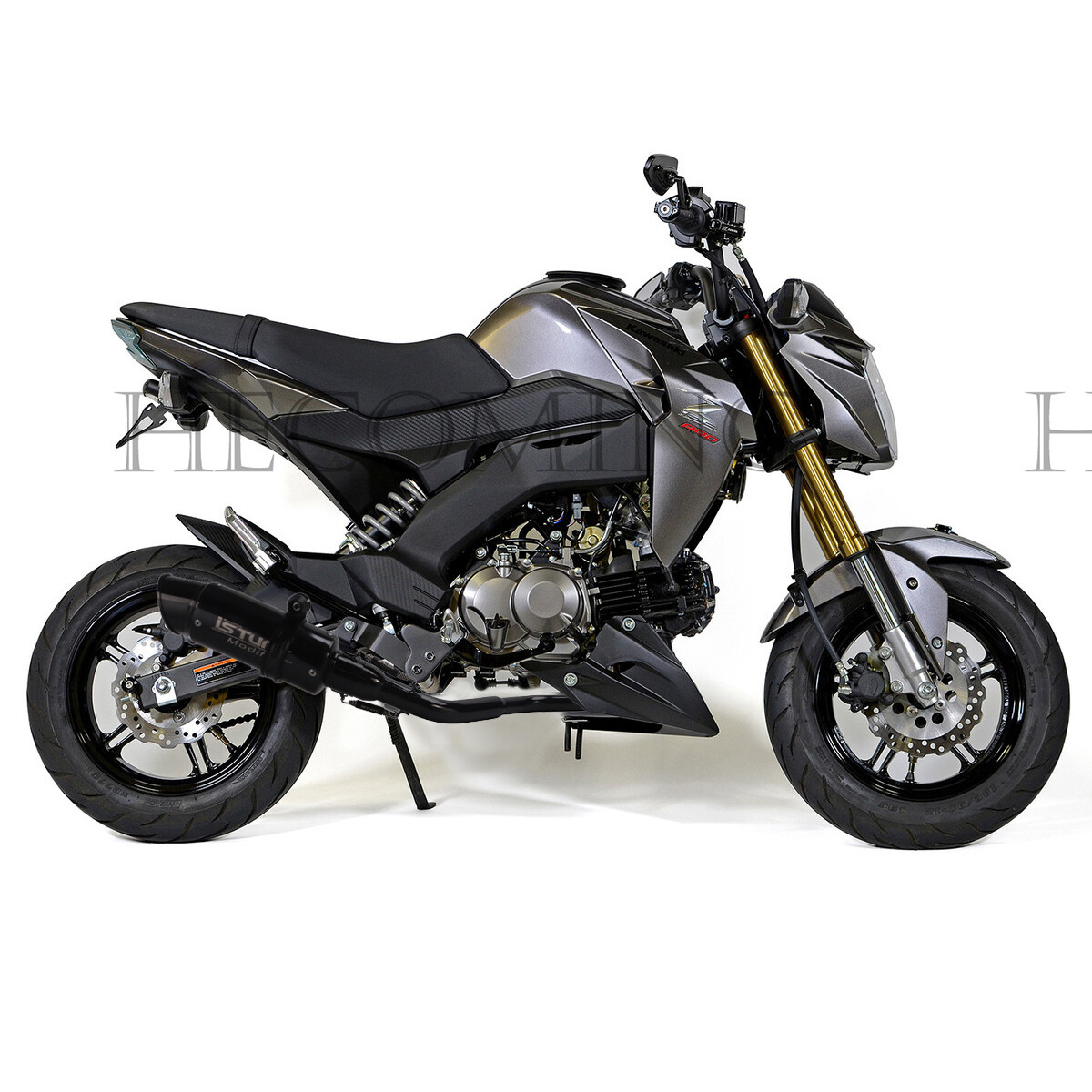 Motorcycle Full Exhaust System Slip On Muffler For Kawasaki Z125 PRO 2013-2023