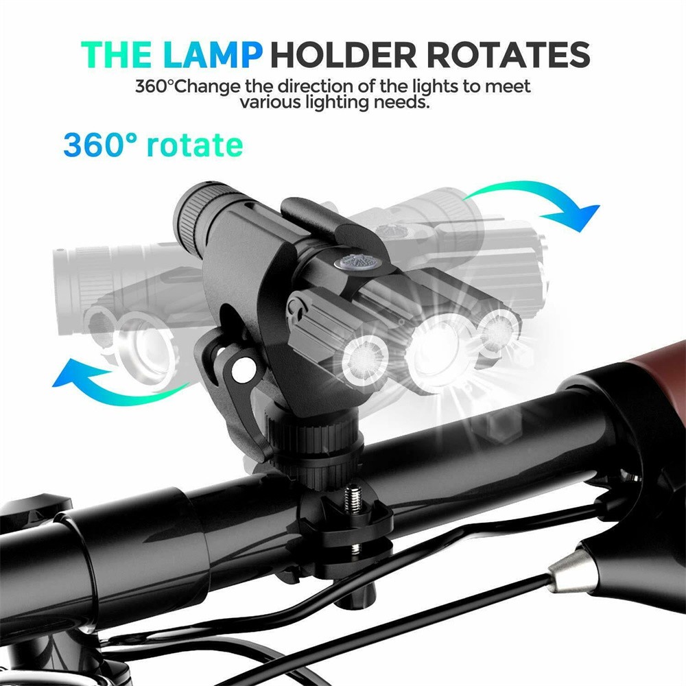 20000LM Rechargeable LED Mountain Bike Lights Bicycle Torch Front &Rear Lamp Set