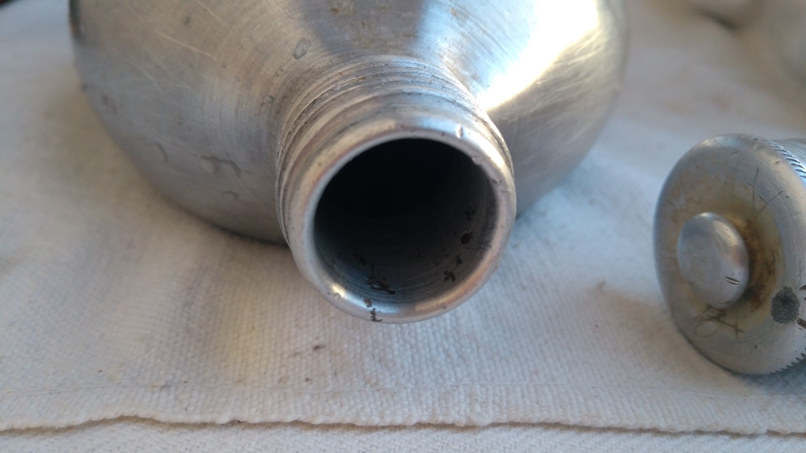 WW2 Red Army Aluminum Water Flask Canteen Stamp 1938 Красный Выборжец