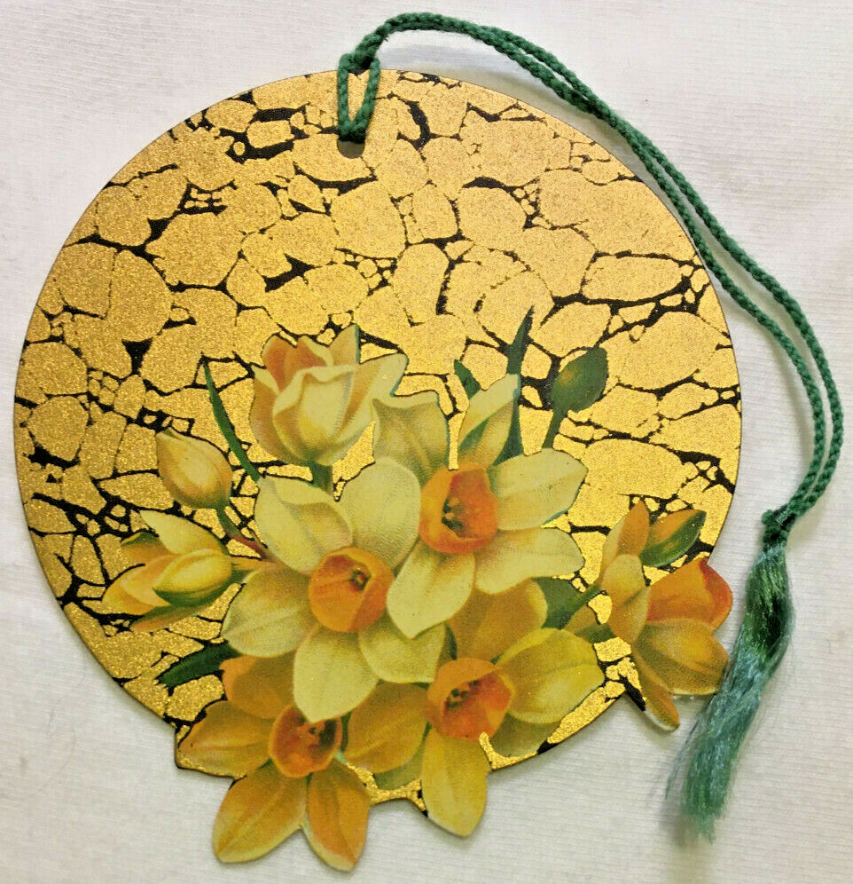 Unused Vintage Bridge Tally - Longing for Golden Spring Daffodils, Clark Floral 