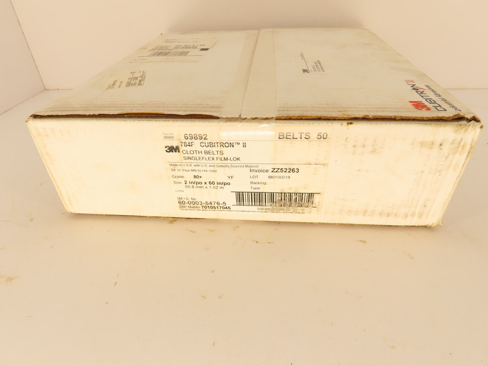 3M 69892 Cubitron II Cloth Belts Singleflex Filmlok 80 Grit Lot Of 50 Belts