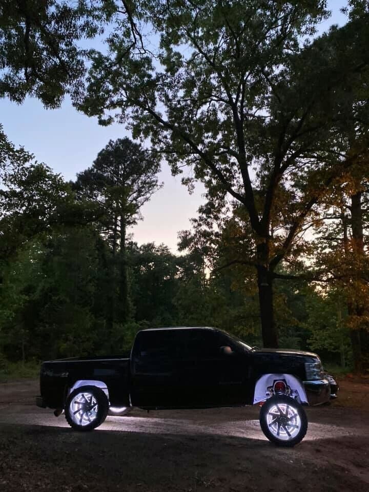 4x 17.5'' High Intensity PURE WHITE QUAD Row LED Trucks Car Wheel Rim Lights Set