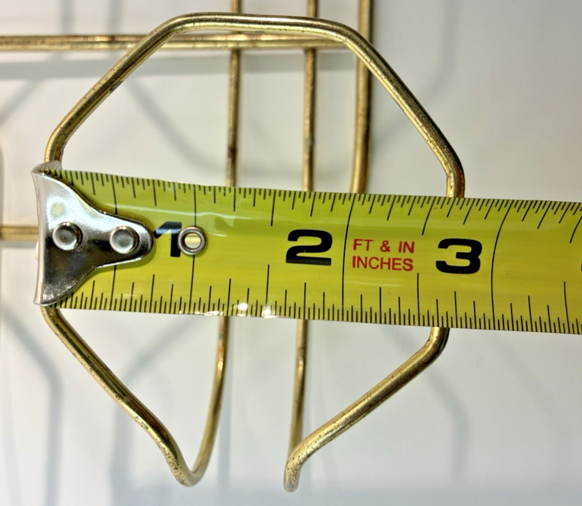 VTG 8-Glass Metal Wire Drink Caddy Rack Beverage Holder w/Handle Gold Tone MCM