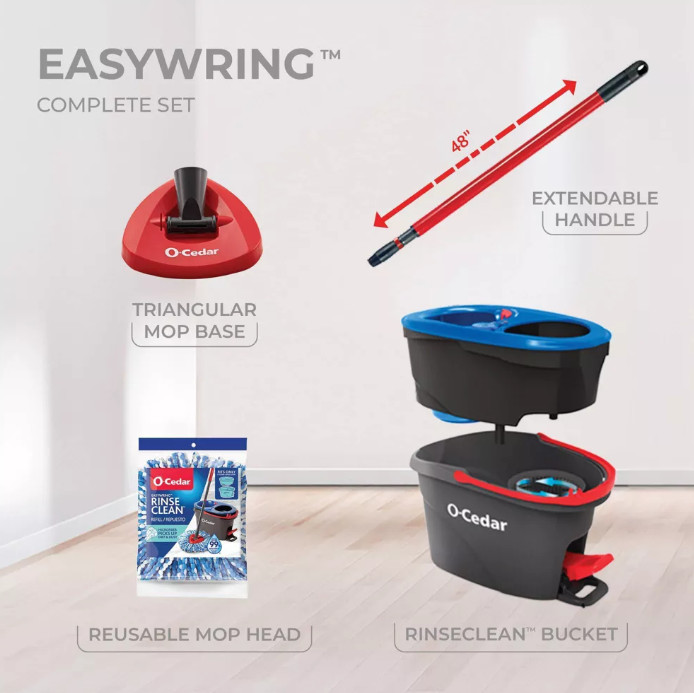 O-Cedar RinseClean Spin Mop & Bucket System Model # 168534xB1