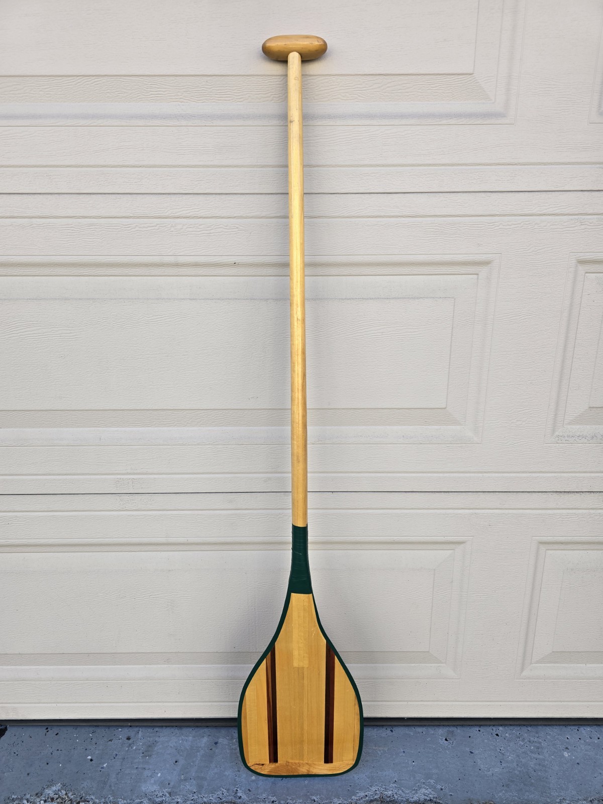 *RARE* MUDBROOK PADDLES WI, USA Wood Angled Outrigger Canoe Paddle 52"x9"