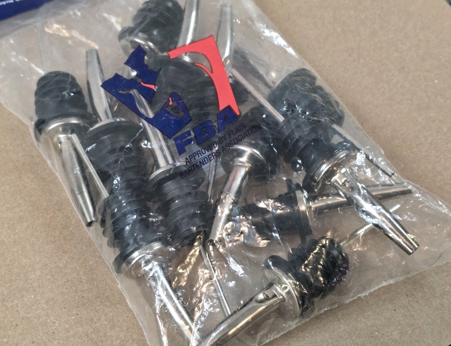 Spill-Stop 285-50 Medium Flow Tapered Liquor Pourer, Chrome - 12 Pack