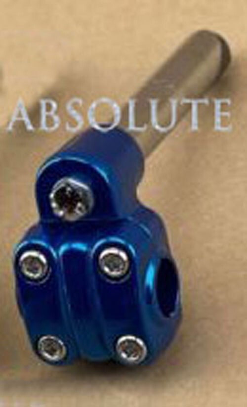 BLUE ALLOY 7/8" 22.2MM OLD SCHOOL BMX BIKE 4 BOLT QUILL STEM CRUISER BICYCLE.