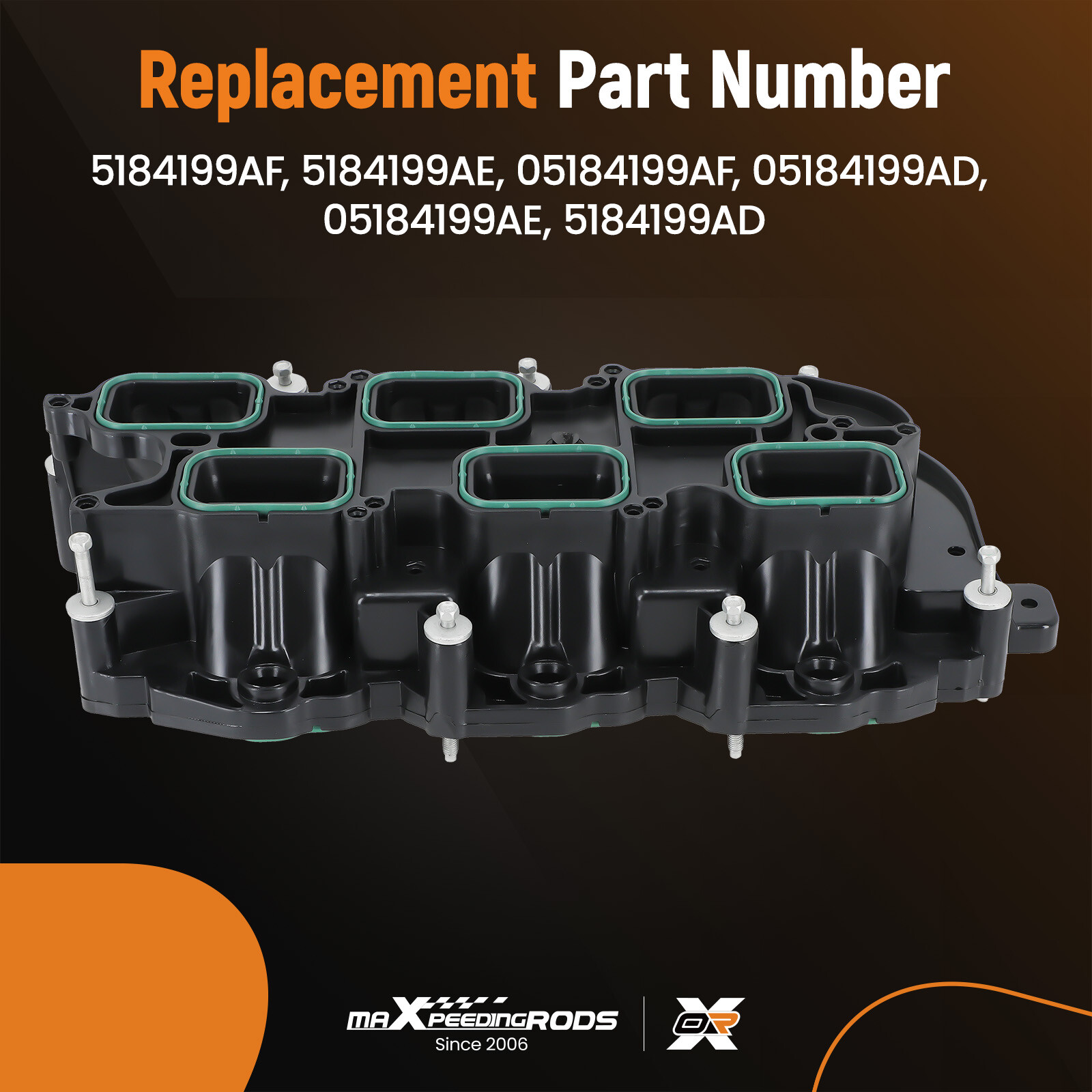 Lower Intake Manifold For Dodge Journey Durango Challenger Ram 3.6L 05184199AF