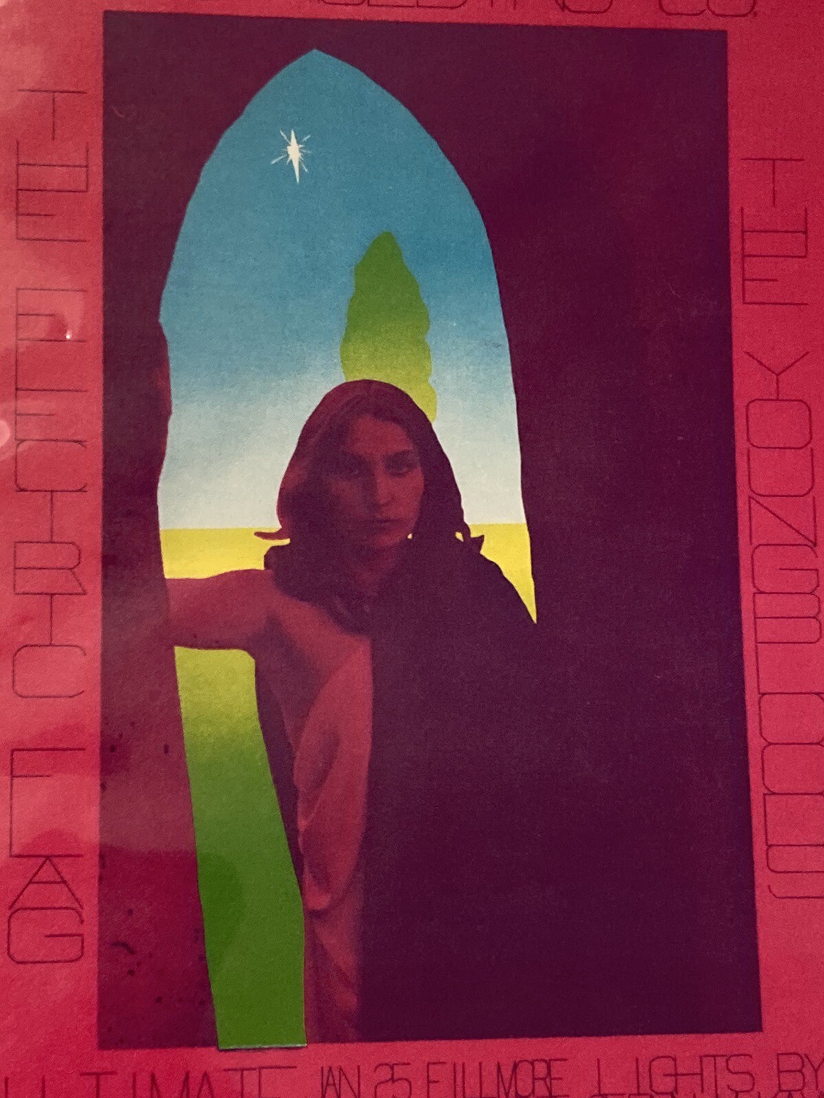 The Fillmore West Postcard BIG BROTHER & THE HOLDING COMPANY / JANIS JOPLIN 1968