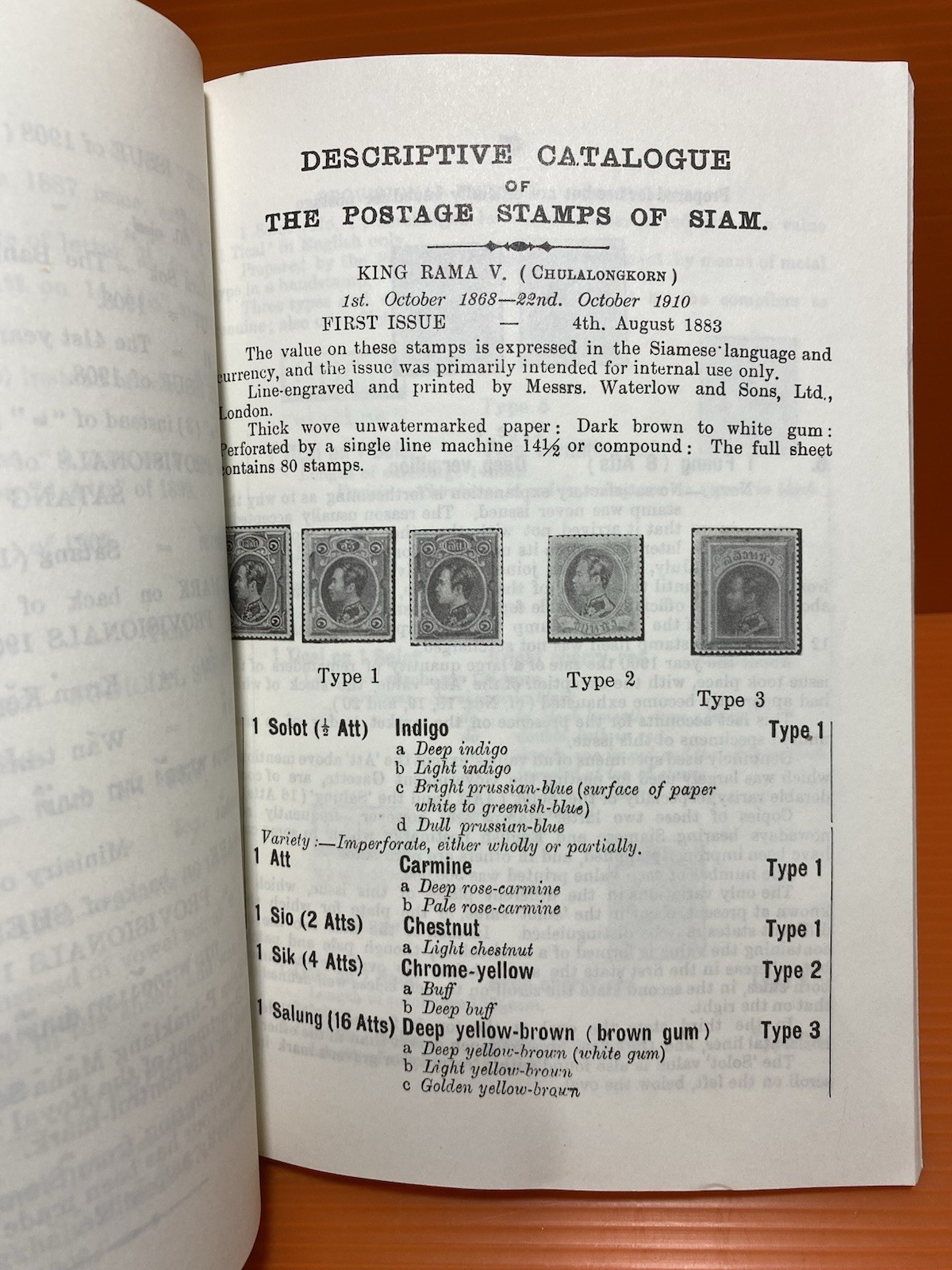 Descriptive Catalogue Of Postage Stamp And Letter Cards Of Siam 1883-1919 Free S
