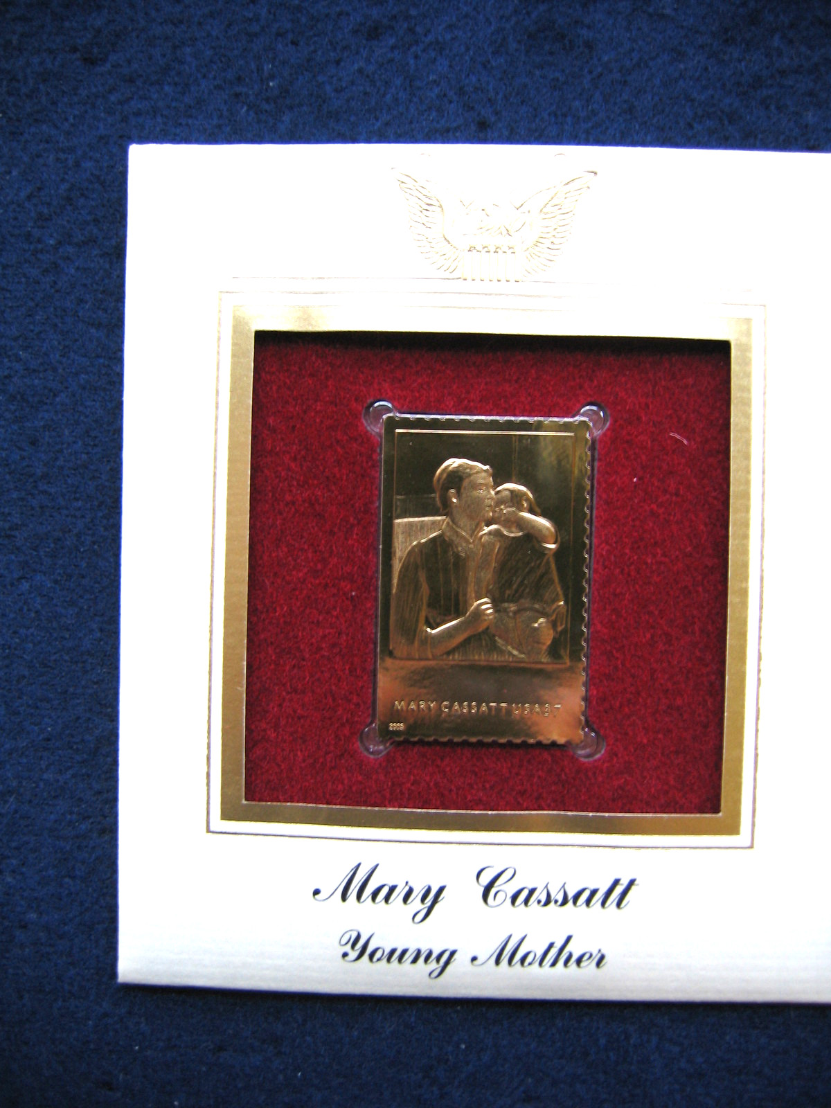2003 Mary Cassatt Young Mother Replica FDC Gold Golden Cover STAMP