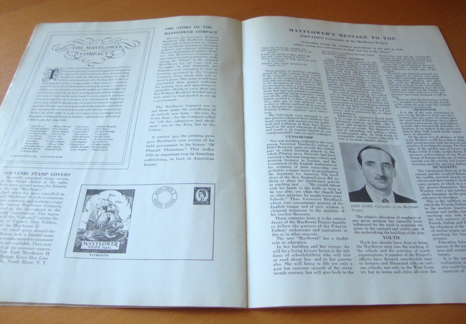 Vintage Mayflower II Official Souvenir Booklet NY Mayflower II Exposition 1957