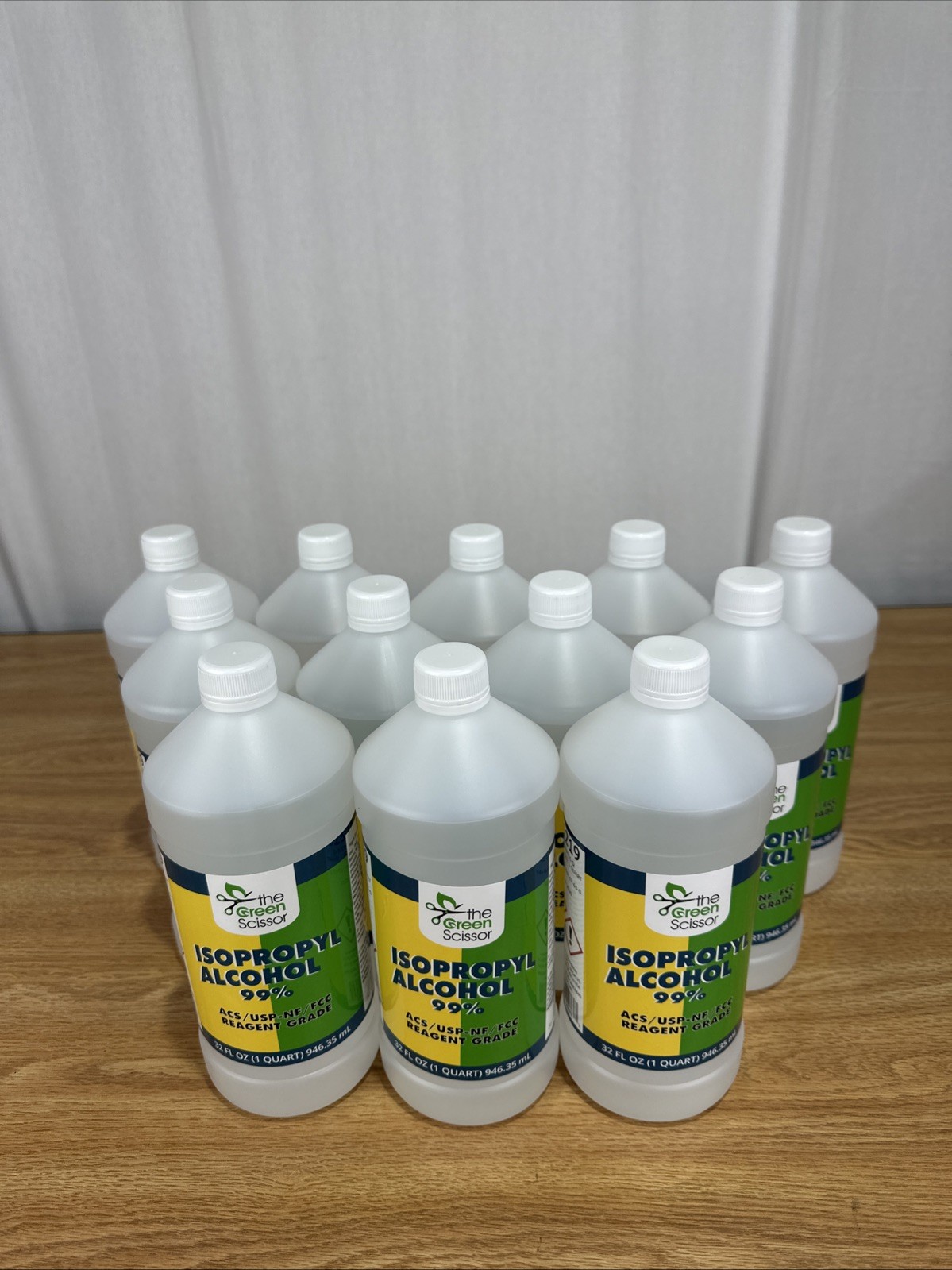 99% Isopropyl Alcohol 3 Gallons NOT FOR SALE IN CALIFORNIA (12) 1 quart bottles