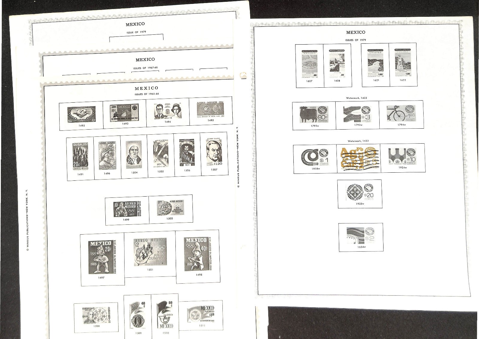 Mexico Stamp Collection on 35 Regent & Stock Pages, 1863-1971 (BK)