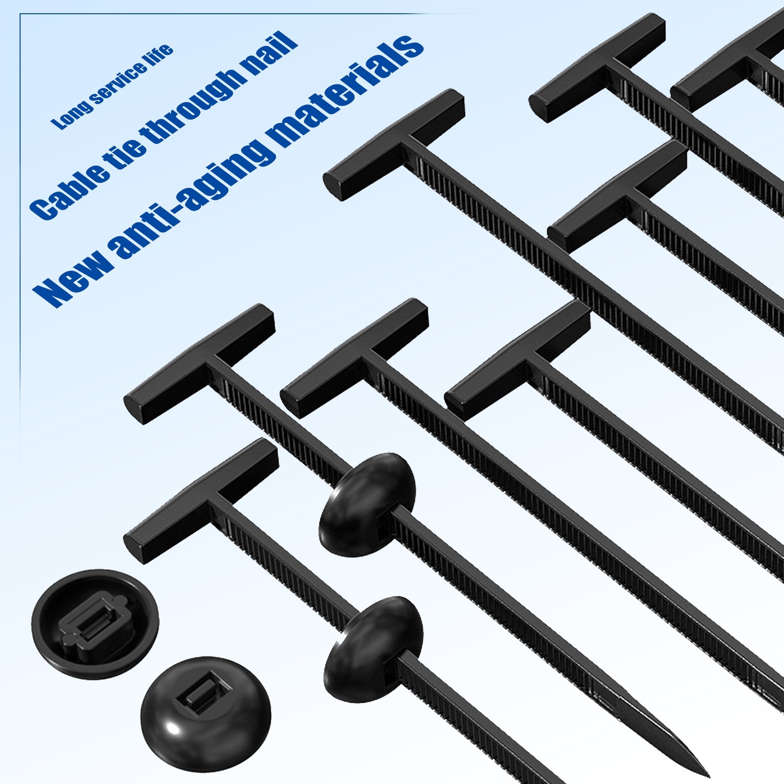 100PCS Nylon Cable Tie Buckle Self Locking Car Body Fastener Clips